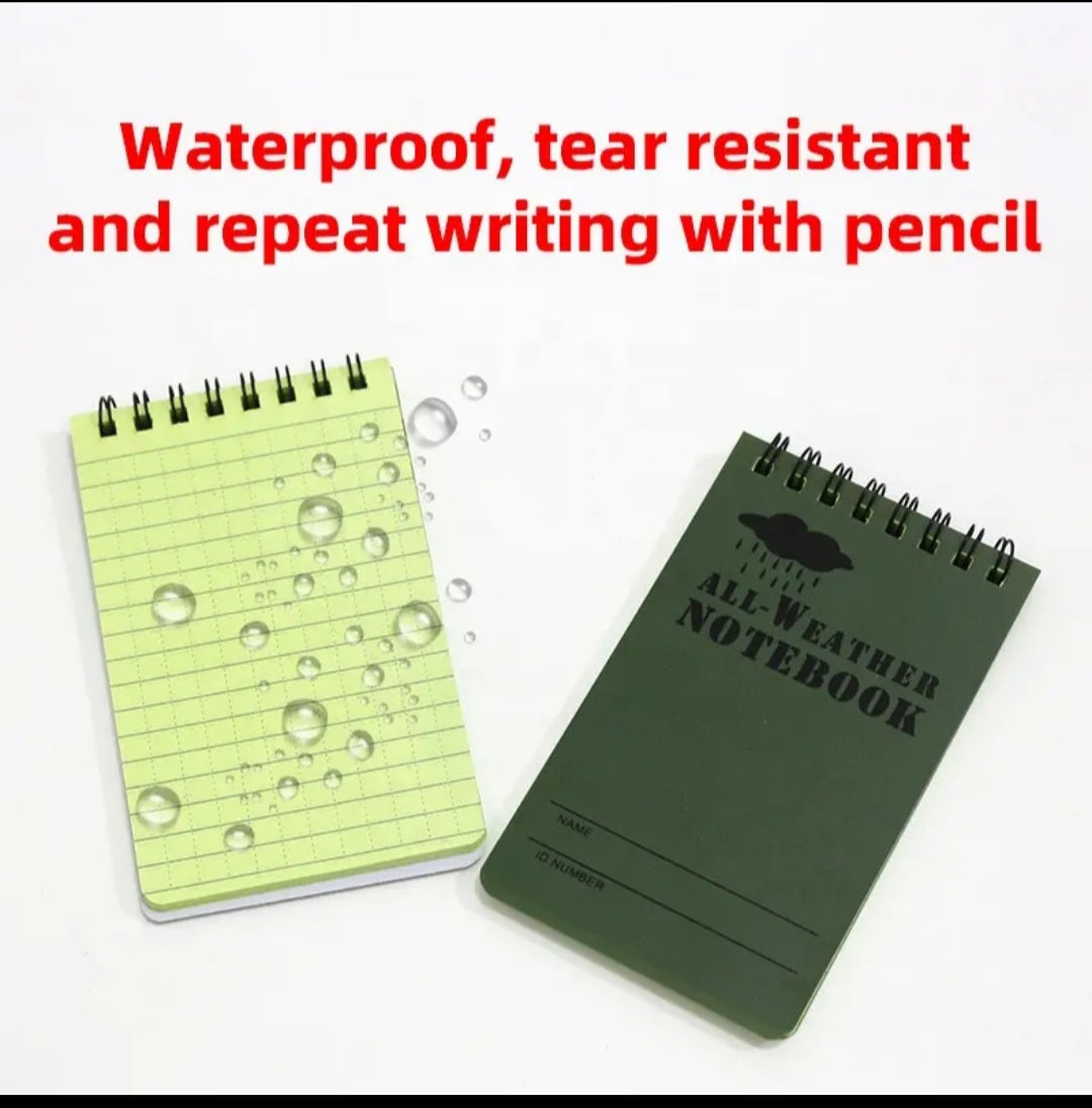 All weather write in rain note pad