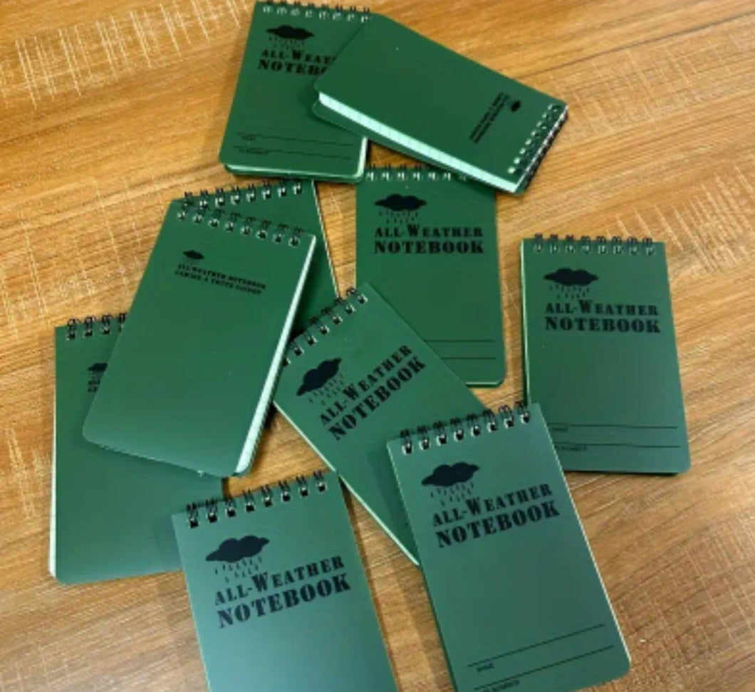 All weather write in rain note pad